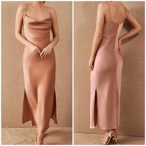 BHLDN Pink Formal Wedding Party Slip Maxi Dress Size 2